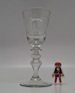 Wijnglas, gegraveerd, c1730, Nederlands, 22.9 cm, Unica, Antiek en Kunst, Antiek | Glas en Kristal, Ophalen of Verzenden