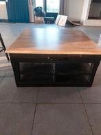 Salontafel Riviera Maison 90x90 (zwart geschilderd), Huis en Inrichting, Tafels | Salontafels, Ophalen, 50 tot 100 cm, Zo goed als nieuw