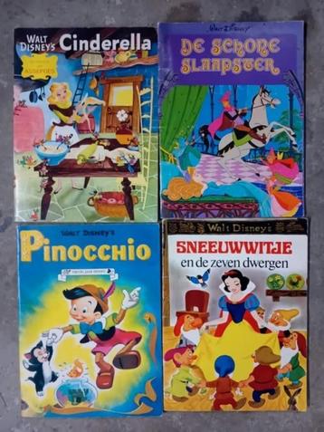 4 walt disney boeken cinderella - pinocchio - Sneeuwwitje beschikbaar voor biedingen