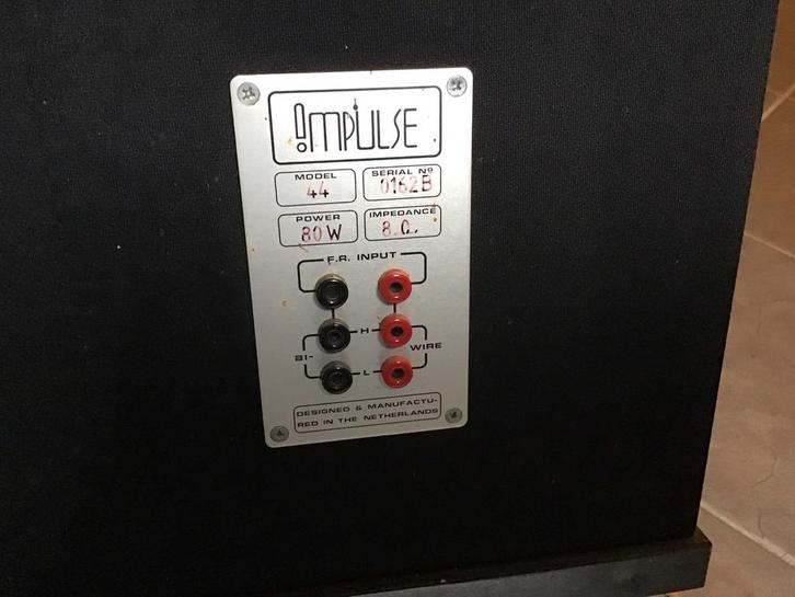 Impulse 44 Luidsprekerset - Gebruikt, Audio, Tv en Foto, Luidsprekers, Gebruikt, Front, Rear of Stereo speakers, 60 tot 120 watt