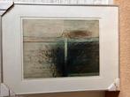 Hans Vredegoor, zeefdruk Verdronken land, 1984., Antiek en Kunst, Ophalen