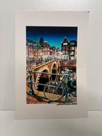 Amsterdamse Grachten Tekening Vidas Kacinskas 2022 (2 stuks!, Antiek en Kunst, Kunst | Tekeningen en Foto's, Ophalen