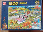 Jan van Haasteren, De Vliegshow, Puzzel 1500st, compleet, Ophalen of Verzenden, 500 t/m 1500 stukjes, Zo goed als nieuw, Legpuzzel