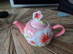 Theepot roze met bloemen stoneware AH, Ophalen, Zo goed als nieuw, Overige stijlen, Overige typen