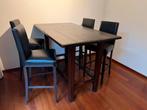 Bartafel met 6 stoelen, Ophalen, Gebruikt, 50 tot 100 cm, Vijf personen of meer