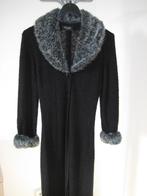 Vie Ta Vie lang zwart vest met bontkraag vintage one size, Kleding | Dames, Truien en Vesten, Ophalen of Verzenden, Zo goed als nieuw