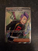 Pokémon - Team Rocket's Petrel - Full Art, Ophalen of Verzenden, Zo goed als nieuw, Losse kaart, Foil