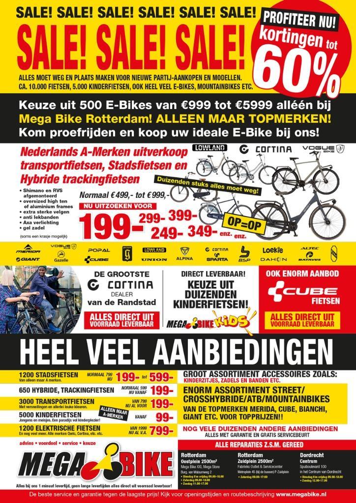 STUDENT BIKES MEGA BIKE ROTTERDAM, EN DORDRECHT 199EURO, Fietsen en Brommers, Fietsen | Dames | Omafietsen, Nieuw, Handrem, Ophalen