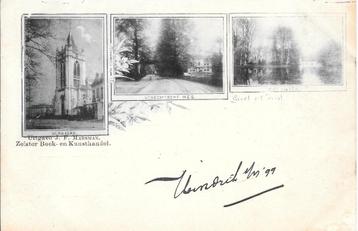 Zeist, 3 Luik: Kerk, Utrechtseweg, Slotvijver 1899 beschikbaar voor biedingen