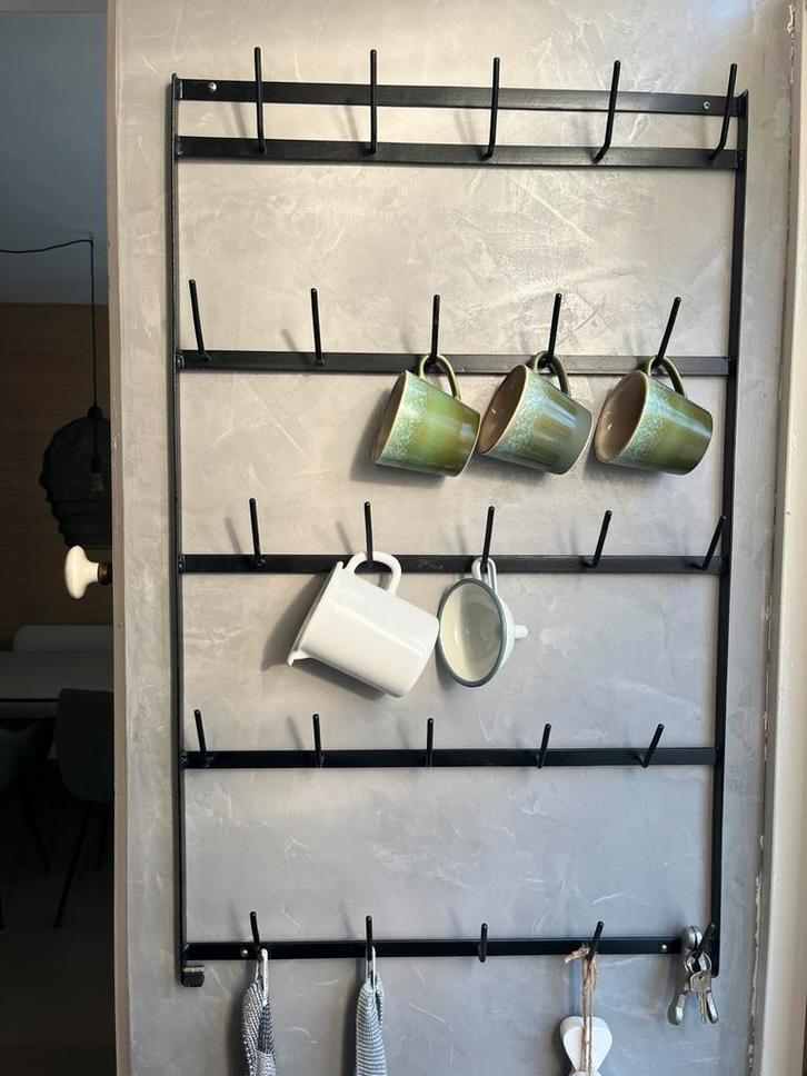 Wandrek, mokken houder, metaal, Huis en Inrichting, Woonaccessoires | Overige, Zo goed als nieuw, Ophalen