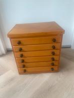 Klein vintage ladekastje voor fournituren/ sieraden, Huis en Inrichting, Kasten | Ladekasten, Ophalen, Minder dan 50 cm, 5 laden of meer