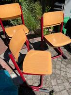 Retro originele schoolstoelen - 6x, Ophalen, Gebruikt, Overige kleuren, Vijf, Zes of meer stoelen