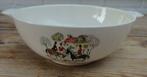 Engelse vintage schaal met paarden, ruiters en honden, jacht, Ophalen of Verzenden