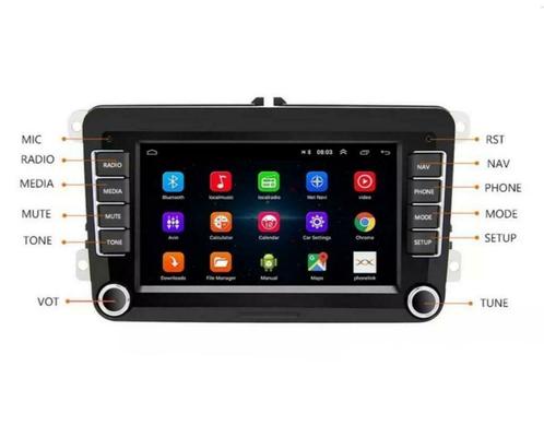 Android 12 autoradio o.a. VW Seat Skoda + achteruitrijcamera, Auto diversen, Autoradio's, Nieuw, Ophalen of Verzenden