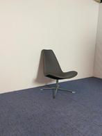 3x Fauteuil Offecct Spoon, design, zwart leder, chroom frame, Huis en Inrichting, Ophalen, Gebruikt, Minder dan 75 cm, Metaal
