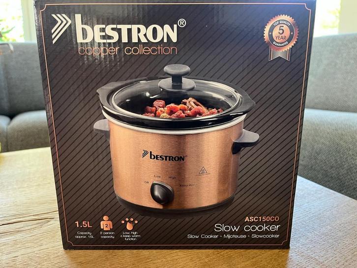 Bestron Slowcooker 1,5 liter - type ASC150CO, Witgoed en Apparatuur, Slowcookers, Nieuw, Timer, Ophalen