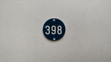 Plastic nummer plaatjes Blauw/wit beschikbaar voor biedingen