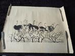 Ets Struisvogels, Antiek en Kunst, Kunst | Etsen en Gravures, Ophalen of Verzenden