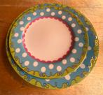 4 Oilily dinerborden + 2 ontbijtborden, Gebruikt, Ophalen of Verzenden, Bord(en), Overige stijlen