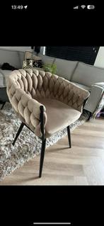Eetkamer stoelen velvet 4x, Huis en Inrichting, Stoelen, Ophalen, Zo goed als nieuw, Metaal