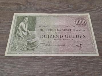 Heel mooi biljet 1000 gulden Grietje Seel, 1938 beschikbaar voor biedingen