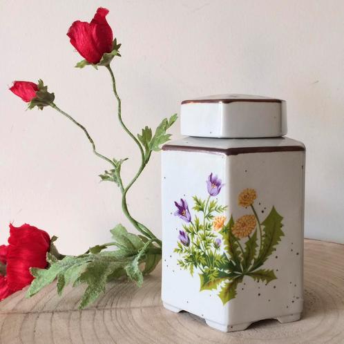 Vintage Wildflowers Botanica Kruidenpot ‘70s, Huis en Inrichting, Keuken | Servies, Zo goed als nieuw, Overige typen, Overige stijlen