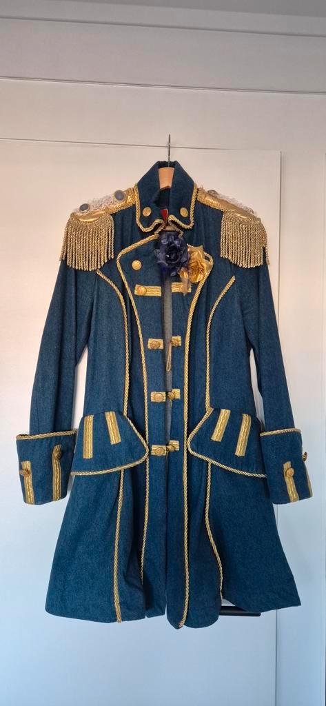 Carnavalsjas Jeansstof, Kleding | Dames, Carnavalskleding en Feestkleding, Zo goed als nieuw, Kleding, Carnaval, Maat 42/44 (L)