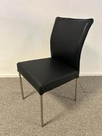 Stoel Leder, Huis en Inrichting, Stoelen, Ophalen, Zwart, Leer, Zo goed als nieuw