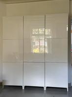 3 hoge kasten glaswit, Ophalen of Verzenden, 25 tot 50 cm, Minder dan 150 cm, 200 cm of meer