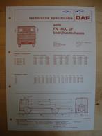 DAF FA 1600 DF Technische Specificatie folder 1975 – 4x2, Boeken, Ophalen, Zo goed als nieuw, Overige merken, DAF