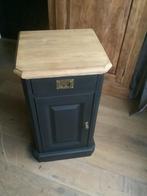 Nachtkastje kastje vintage eiken sober matzwart 55€, Ophalen, Zo goed als nieuw, Minder dan 45 cm