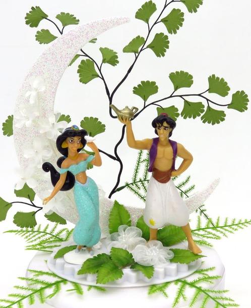 Prachtige Prinses Jasmijn en Prins Aladdin taarttopper., Hobby en Vrije tijd, Feestartikelen, Nieuw, Versiering, Geboorte of Huwelijk