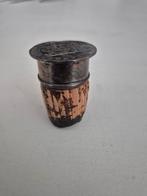 mooie kurk met 10 stuiver zilvere munt uit 1749, Ophalen of Verzenden, Zilver
