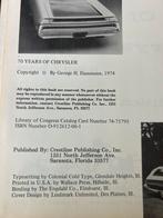 70 Years of Chrysler - Autoboek, Ophalen of Verzenden, Zo goed als nieuw