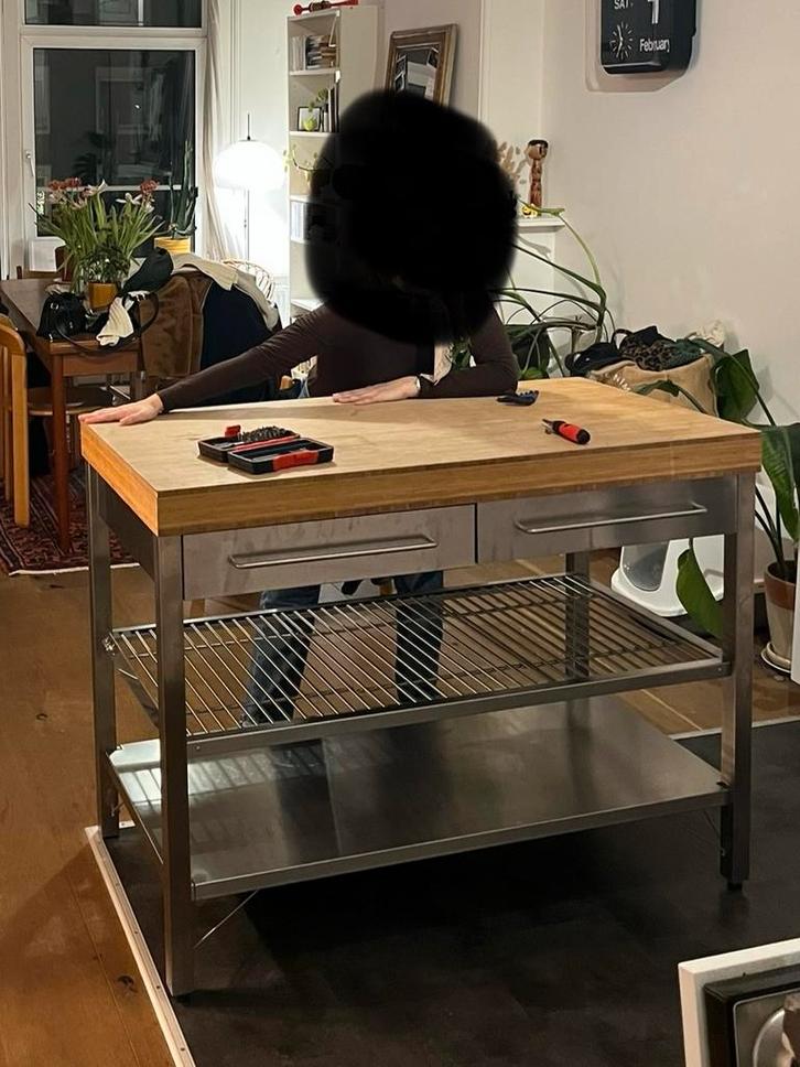 IKEA FIMFORSA Workbench, Huis en Inrichting, Keuken | Keukenelementen, Zo goed als nieuw, Minder dan 100 cm, 50 tot 100 cm, 50 tot 75 cm
