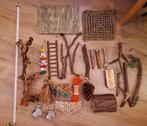Vogelkooi inrichting zitstokken speelgoed hout, Dieren en Toebehoren, Ophalen of Verzenden, Zo goed als nieuw, Kooi-accessoires