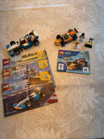 Lego City en Lego Creator raceauto’s - 60322 en 31072 beschikbaar voor biedingen