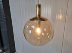 Vintage hanglamp goud geel Sölken Leuchten, Gebruikt, Ophalen of Verzenden