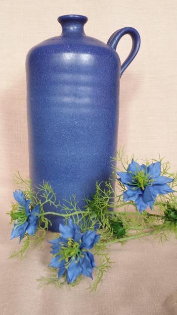 Keramiek KRUIK ~ Korenbloem-BLAUW <> VAAS Handwerk 25cm Hoog beschikbaar voor biedingen