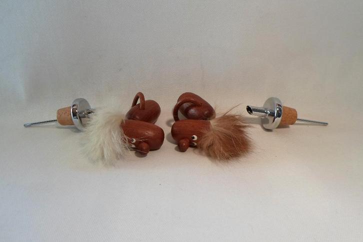 Vintage Flessenstop Teak Deens Hans Bolling, Verzamelen, Retro, Huis en Inrichting, Ophalen of Verzenden