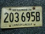 Kentekenplaat licenseplate Illinois 1970 1 USA, Verzenden, Gebruikt, Auto's