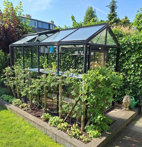 Kas voor kweken groenten en fruit., Tuin en Terras, Kassen, Zo goed als nieuw, Kweekkas, Aluminium, Glas, Ophalen