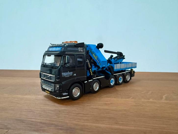 WSI Volvo FH Globetrotter 10x4 Palfinger 150002 Verboon 1:50, Hobby en Vrije tijd, Modelauto's | 1:50, Zo goed als nieuw, Bus of Vrachtwagen