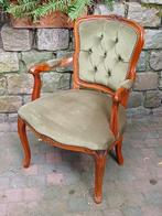 Vintage fauteuiltje met perfecte velours bekleding ., Huis en Inrichting, Stoelen, Ophalen, Eén