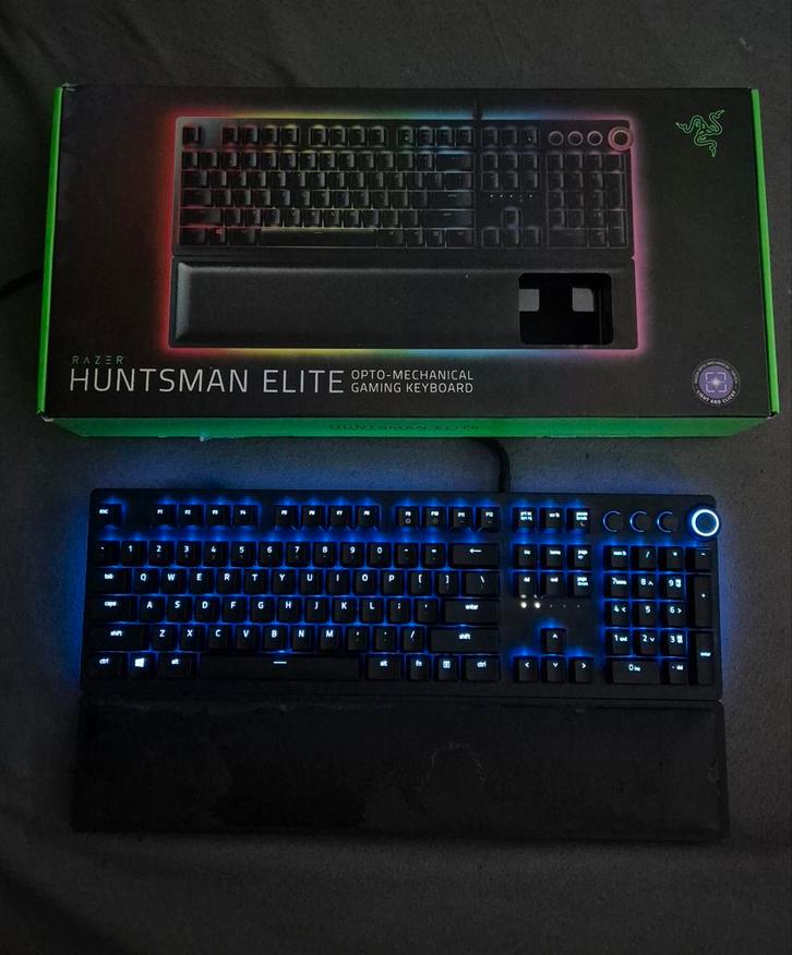 Razer Huntsman Elite QWERTY toetsenbord, Computers en Software, Toetsenborden, Zo goed als nieuw, Qwerty, Bedraad, Ergonomisch