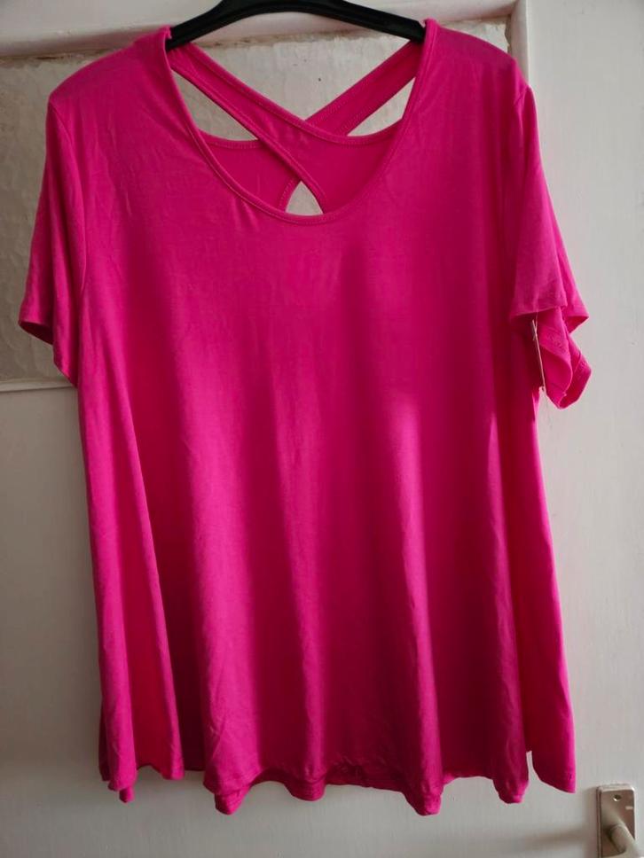 Shirt met kruisbandjes, Kleding | Dames, Grote Maten, Nieuw, Shirt of Top, Roze, Ophalen of Verzenden