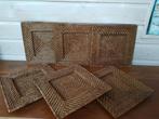 6 rotan onderborden 32 x 32 cm vierkant, Ophalen of Verzenden, Zo goed als nieuw, Vierkant