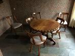 Antieke eetkamerset met zes stoelen, Antiek en Kunst, Ophalen