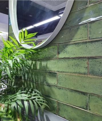 Groene badkamertegels - handvormtegels groen - groene tegels beschikbaar voor biedingen