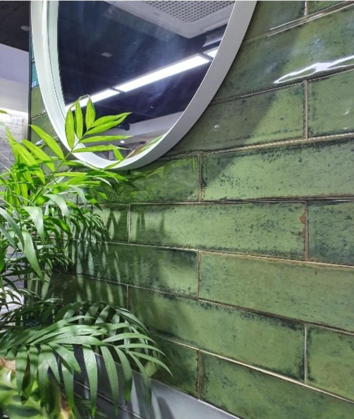 Groene badkamertegels - handvormtegels groen - groene tegels, Hobby en Vrije tijd, Overige Hobby en Vrije tijd, Nieuw, Verzenden